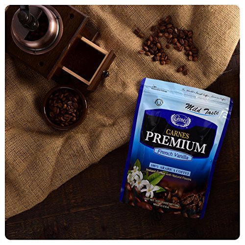 Carnes Premium Instant Coffee 100% Arabica Coffee (French Vanilla, 7Oz_1 Pack) #TOP1