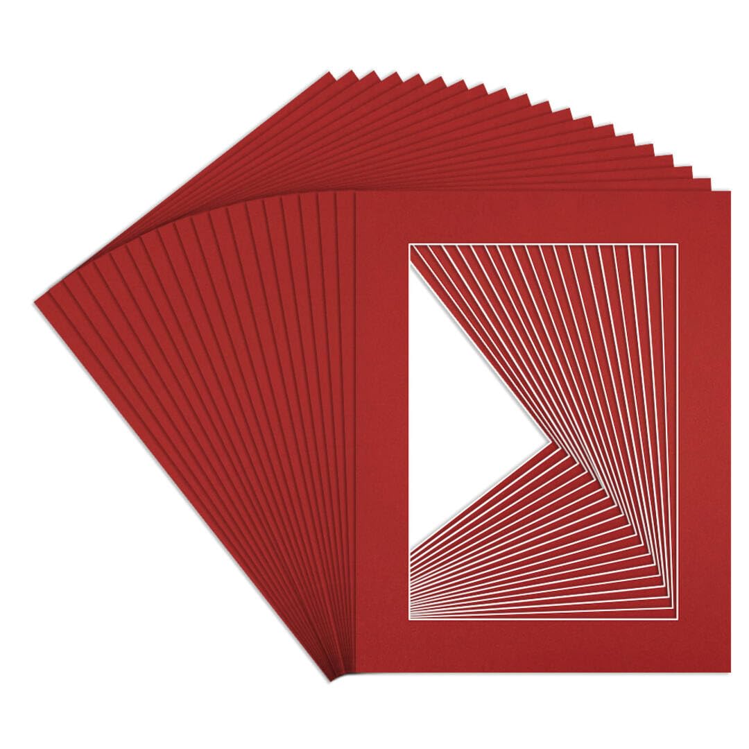 Procut Global 9x7" Crimson Picture Mounts - Fits 7x5" Photo Size