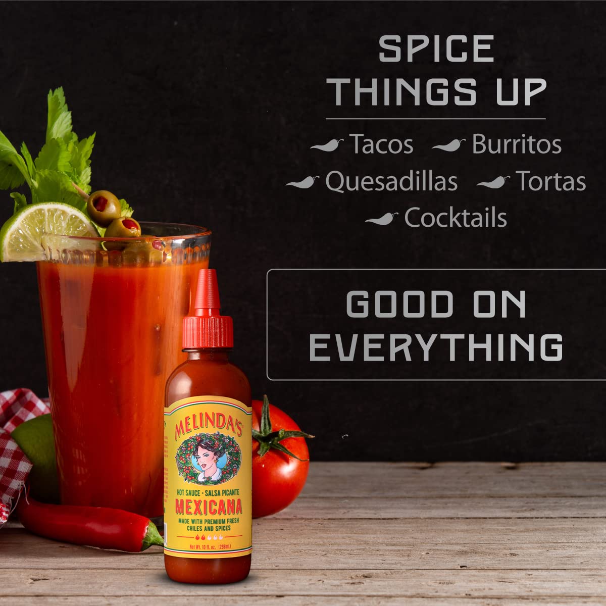 Melinda’s Salsa Picante Mexicana Hot Sauce – Mild Mexican Hot Sauce with Cayenne, Habanero Peppers - Keto, Gluten-Free Hot Sauce for Tacos, Burritos, Dressings & More – 10 Oz, 2 Pack