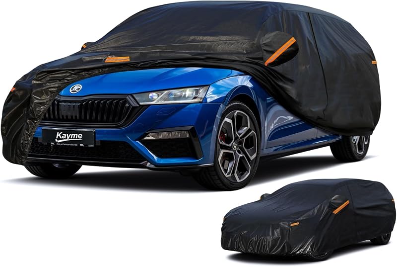 Kayme 7 rétegű vízálló autótakaró Skoda Octavia Combi-hoz reflektív csíkokkal