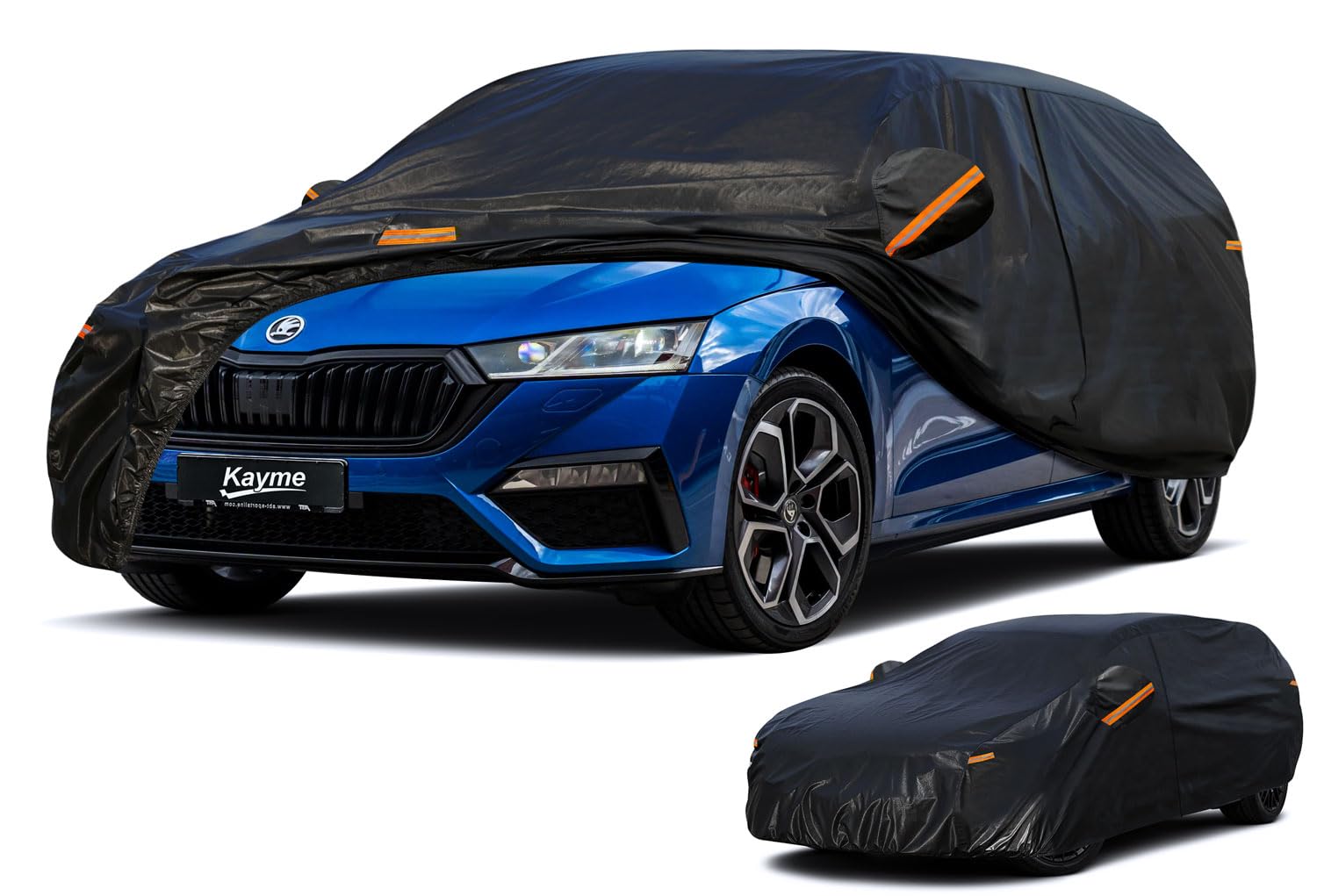 Kayme Funda Coche Exterior, Compatibles con Audi A3 Sportback(1996-2025), Cubierta para Coche Impermeable Transpirable Anti-UV Antipolvo de 7 Capas, Cubre Coche con Cremallera y Forro de Algodón. — view 36