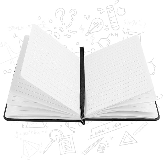A6 Notebooks, Pocket Notebook Small Notebook Note Pad Hardback Notebook A6 Small Notepad Journal 200 Pages(100 Sheets)-Black