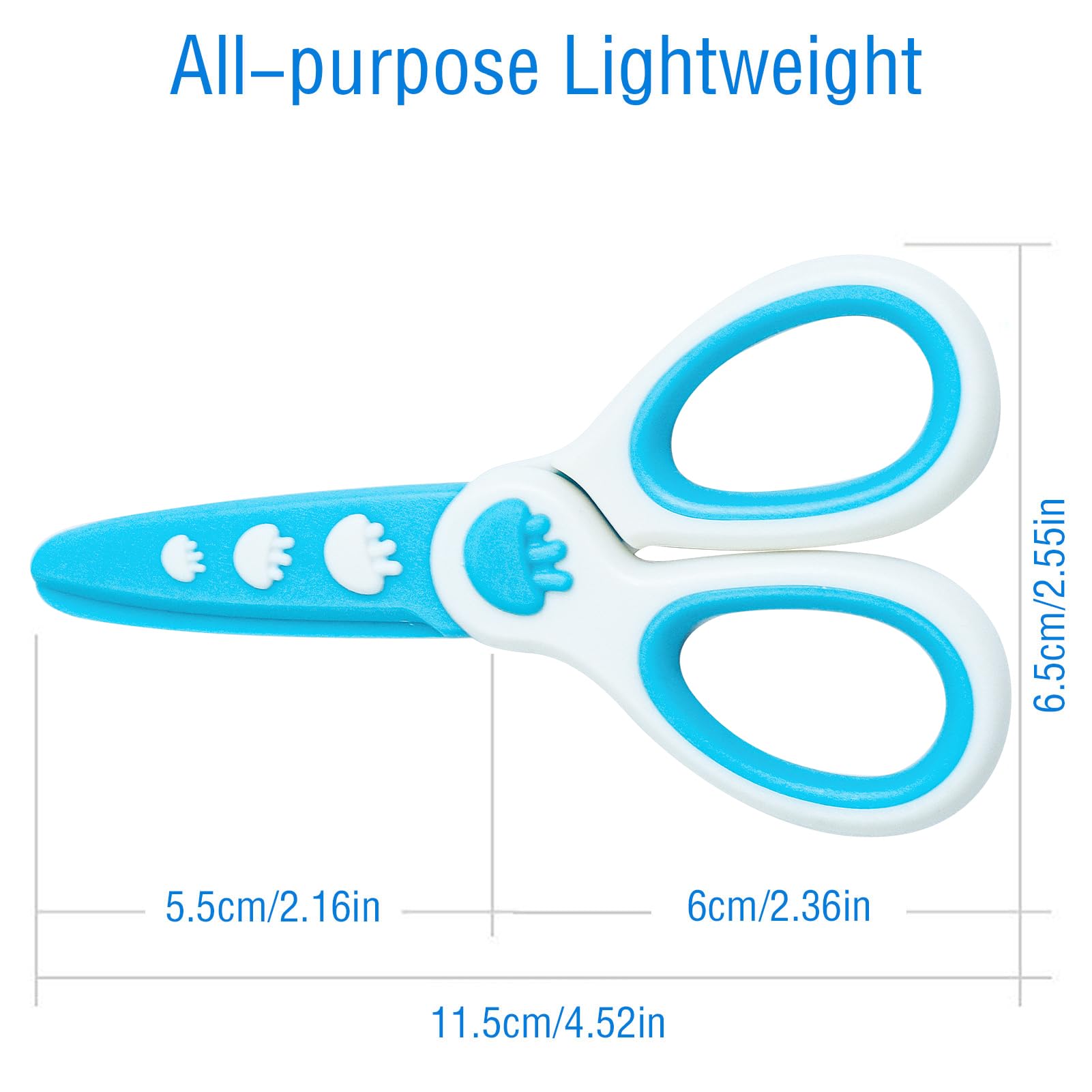 2Pcs Kids Scissor Children Safety Scissors Toddler Scissors Plastic Children Craft Paper Scissors Preschool Training Scissor for Kids Nursery DIY Arts Crafts Scrapbooking - Image 2