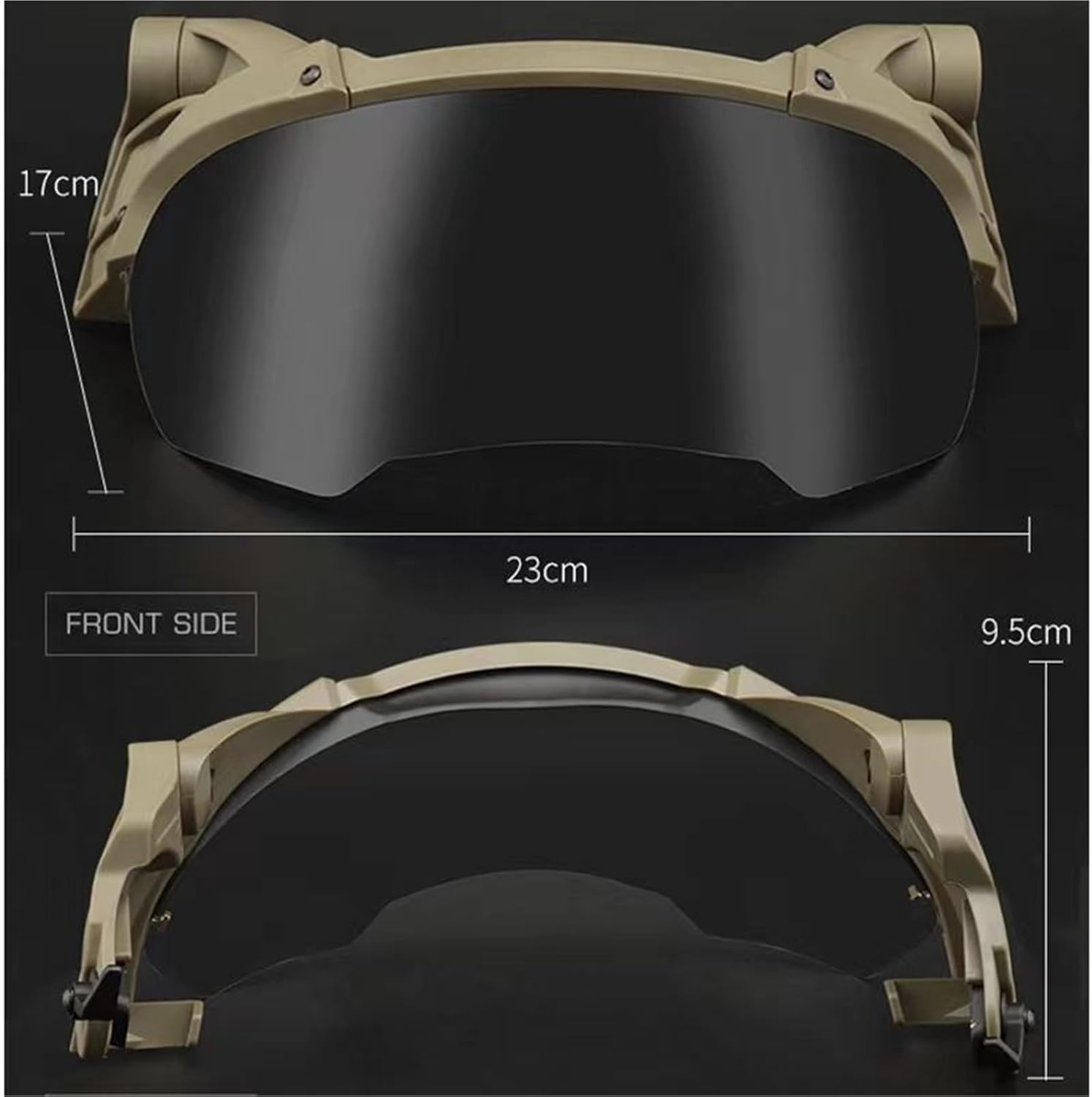 Jungle Leopard Tactical Goggles FAST Medium Helmet Goggles, Windproof Anti-Fog Safety Glasses for Paintball Airsoft