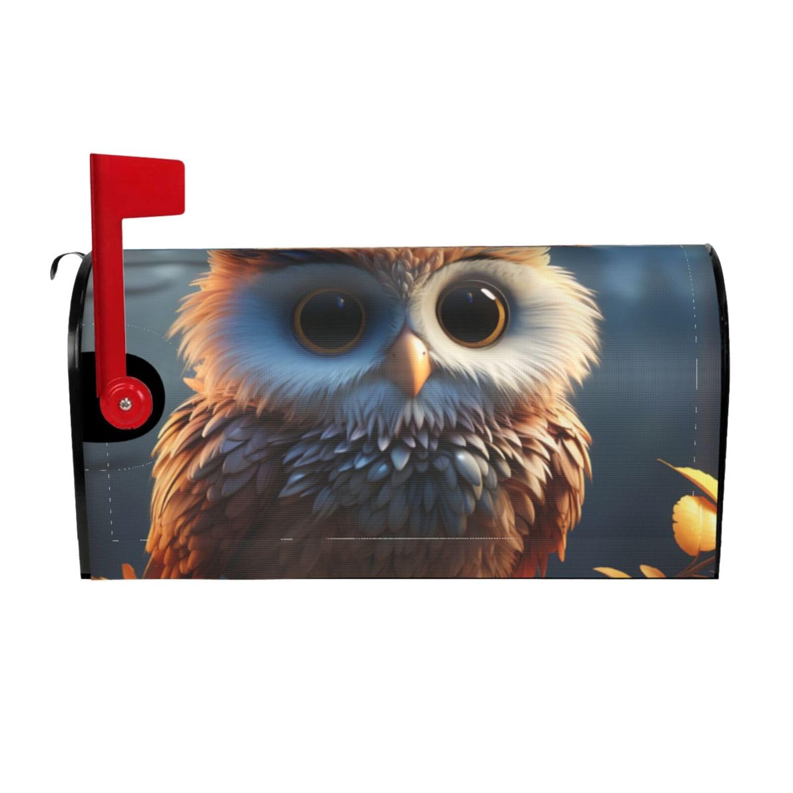 Cute owl Mailbox Covers Magnetic Wraps Post Letter Box Cover Garden Home Decor 25.5x21 in