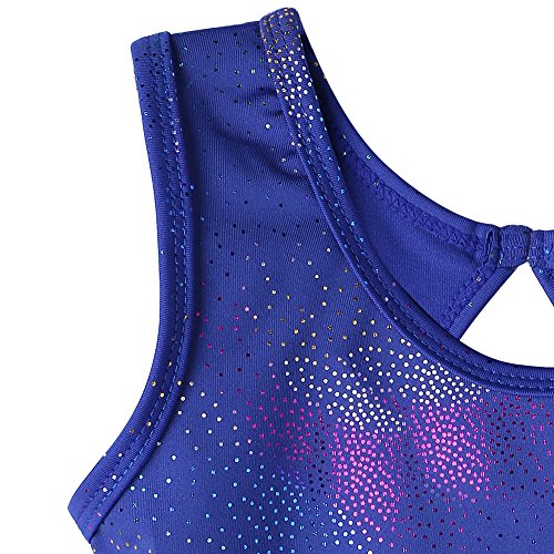 Hoziy Blue Gymnastics Leotards For Girls Size 7-8 7/8 Year Old Colorful Sparkly Shiny Unitard #TOP3