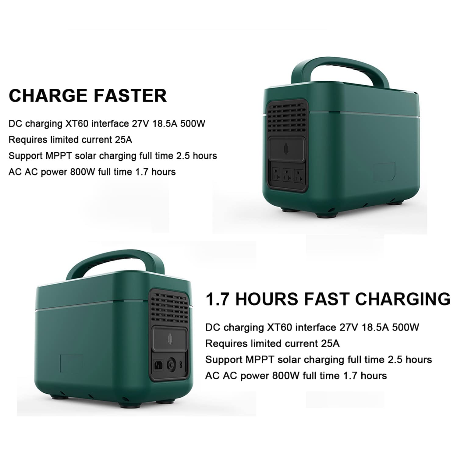 Mini Centrale électrique Portable, Batterie de Secours au Lithium 1050 Wh, Prises Secteur 1200 W, Ports CC et USB, générateur Solaire pour Camping, Voyage, Chasse, Urgence, 100 V