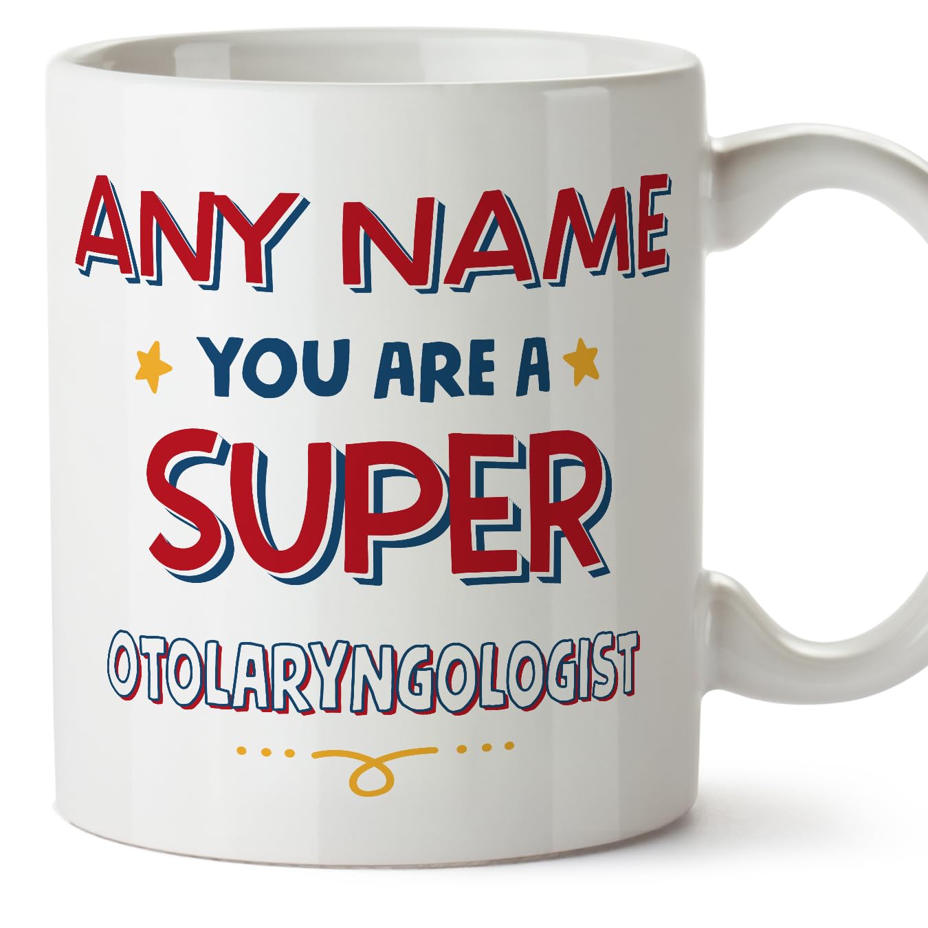MUGFFINS Personalised Mug for Otolaryngologist - in English - You are Super - Funny Custom Gift for Colleagues - Ceramic 11oz Mug โ image 1