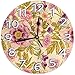 Produktbild Buy A Case Wanduhr Schöne Blumen Runde Uhr Silent Home Dekorative Wanduhr Arabische Ziffern Indoor Home/Office/Schuluhr 9,8 Zoll