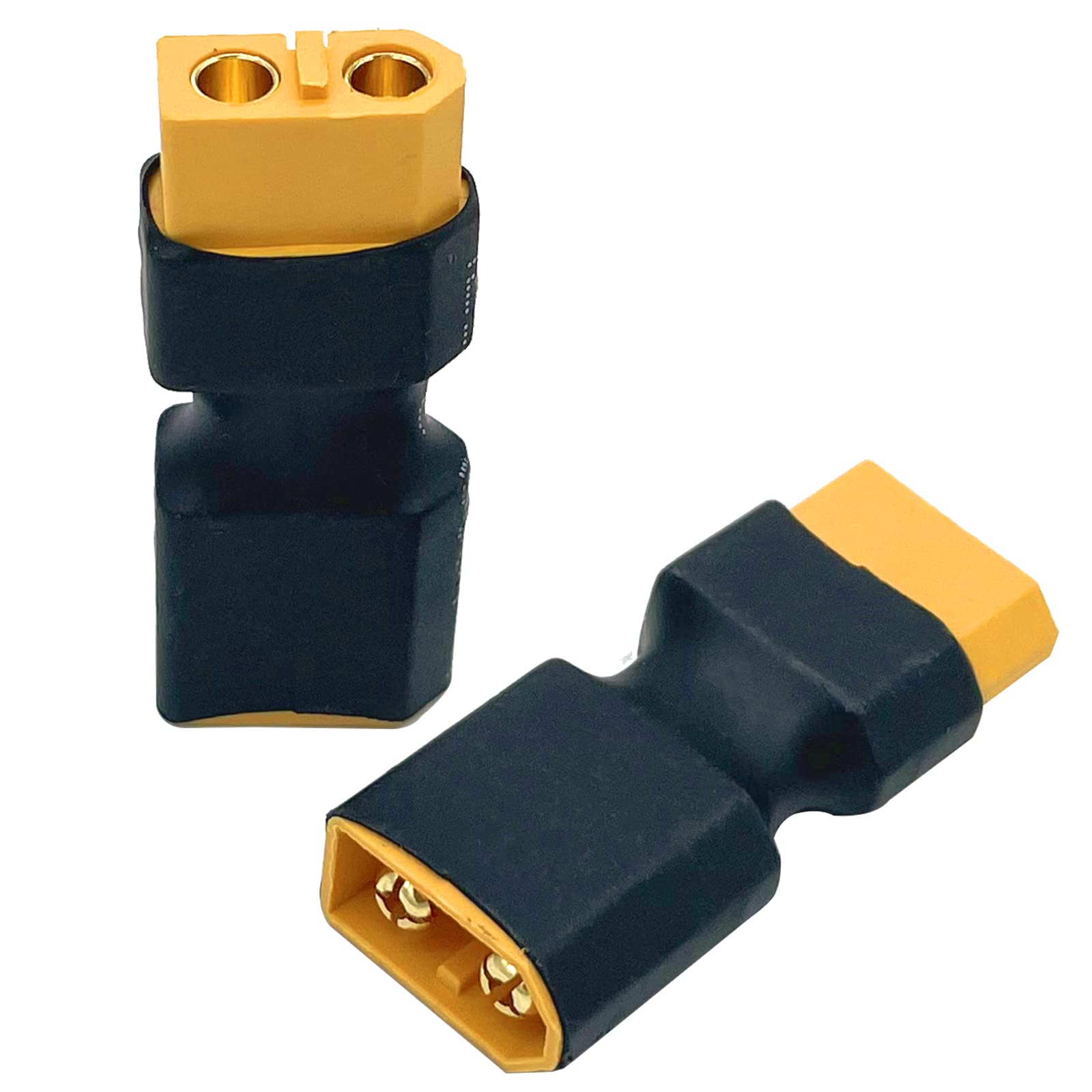 Nuofany 2Packs XT60 Male to Female Connector no Wire Adapter,XT60 Connector Adapter for RC FPV Car Plane Drone LiPo Battery
