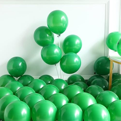 Miniatura 9 de Kit de arco de guirnalda de globos de fútbol, 144 globos de látex verde oscuro, negro y blanco con globos de papel de aluminio de fútbol 4D de 22