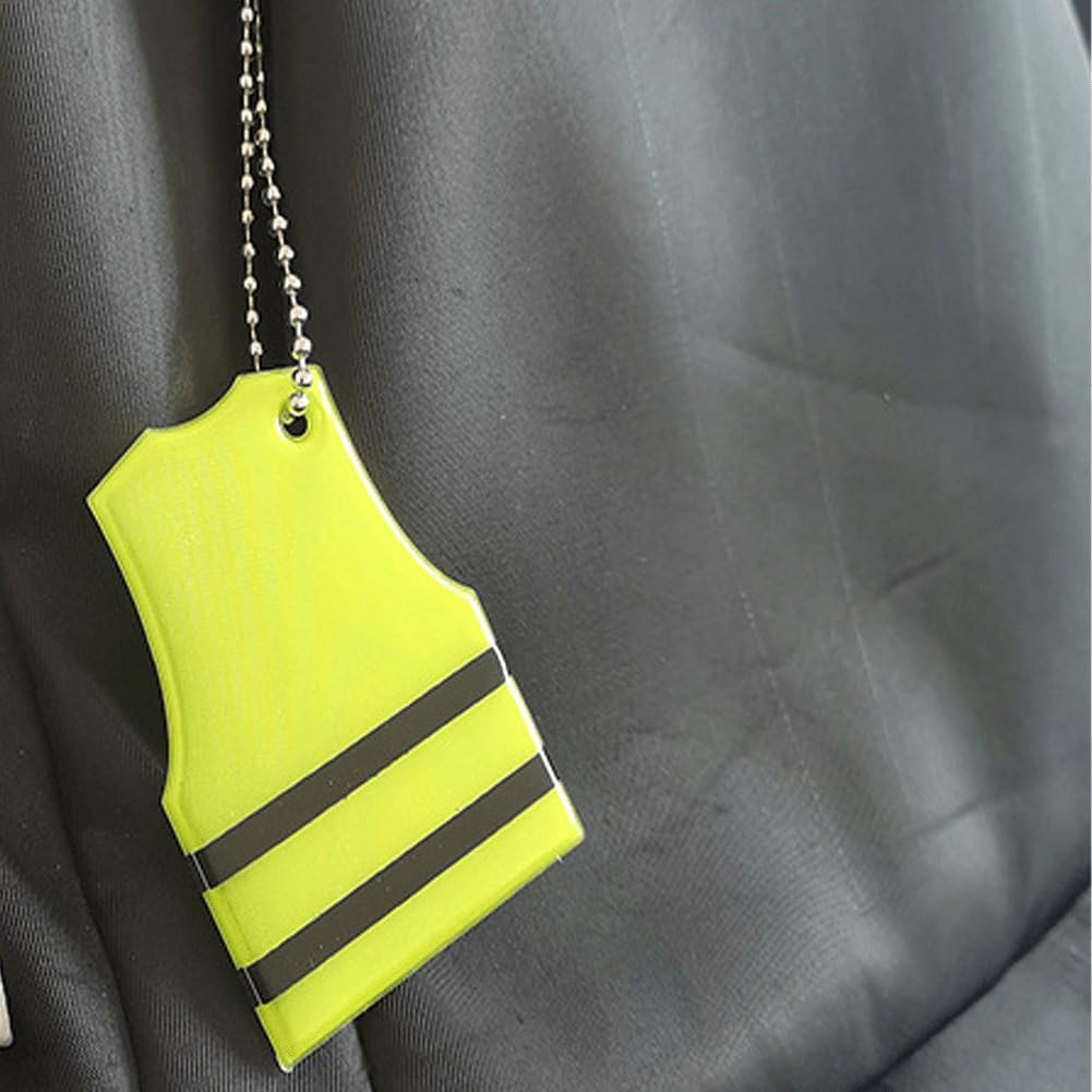 Portachiavi Riflettenti A Forma Di Gilet – Set Da 9 Pezzi, Impermeabili, Per Sicurezza Notturna
