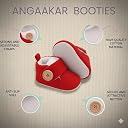 angaakar Newborn Baby Booties | Soft & Breathable Cotton Footwear for Baby Boys & Girls | Skin-Friendly, Comfortable Booties for 3–12 Months (Red) gallery image