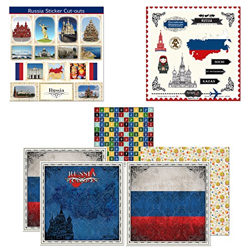 Scrapbook Customs Themed Paper and Stickers Scrapbook Kit, Russia Sightseeing