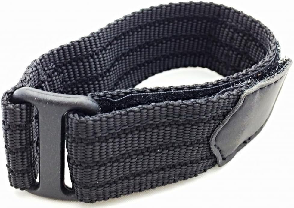 NewLife 20mm Adjustable-Length, Black, Nylon Sport Watch Strap | Heavy Duty, Hook and Loop, Replacement Wrist Band for Men and Women