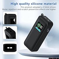 Vista 7 de Anker Prime Power Bank 12000mAh - Funda de silicona suave para cargador portátil de 2 puertos con salida de 130 W (solo funda), color negro