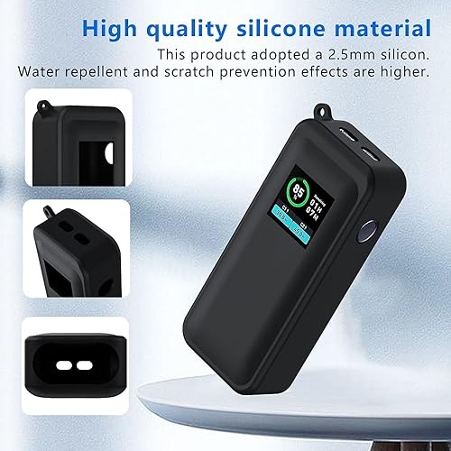 Miniatura 7 de Anker Prime Power Bank 12000mAh - Funda de silicona suave para cargador portátil de 2 puertos con salida de 130 W (solo funda), color negro