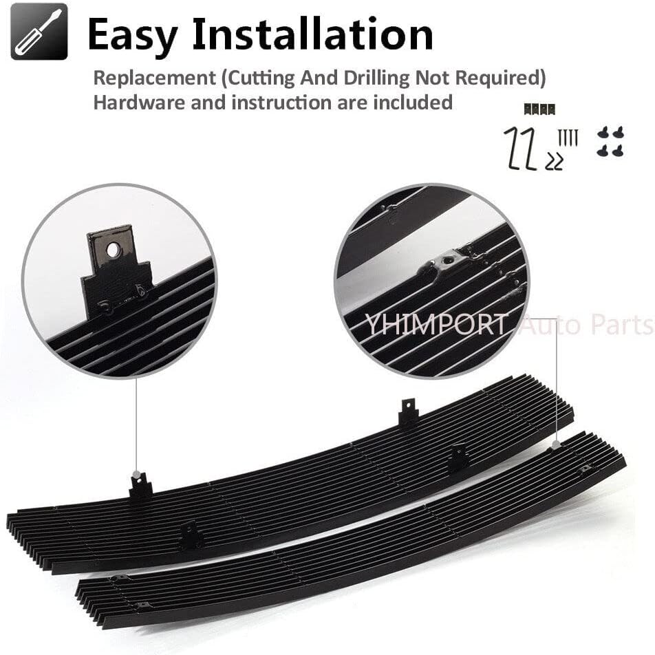 Fits 2009 2010 2011 2012 2013 2014 Nissan Maxima Billet Grille Black Grille Insert Combo