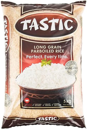 Tastic Long Grain Parboiled Rice - Perfect Rice Every Time - Separate, Fluffy And White Grains - Enriched Everyday Rice For Family Meals - 5 kg