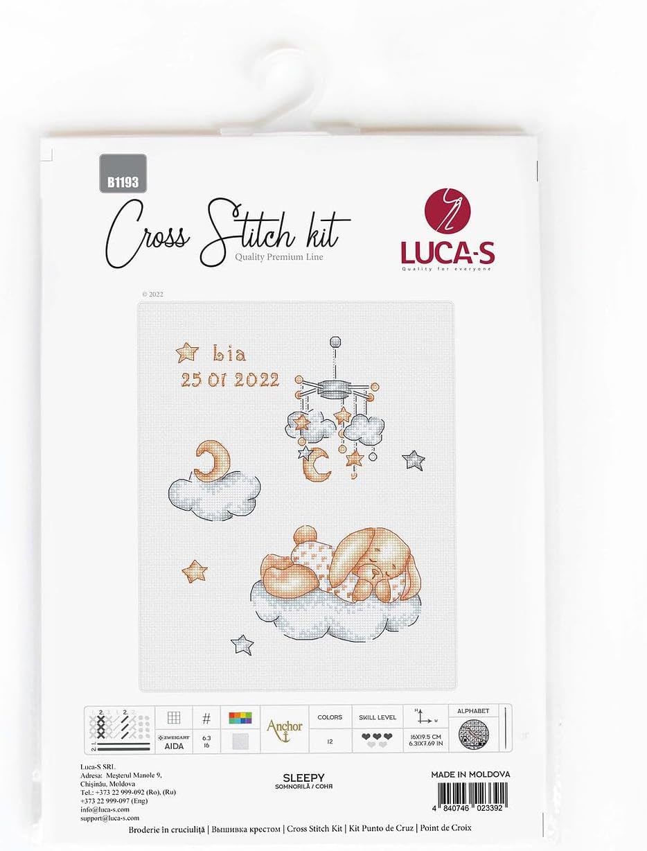 Cross Stitch Kit Luca-S - Sleepy, B1193