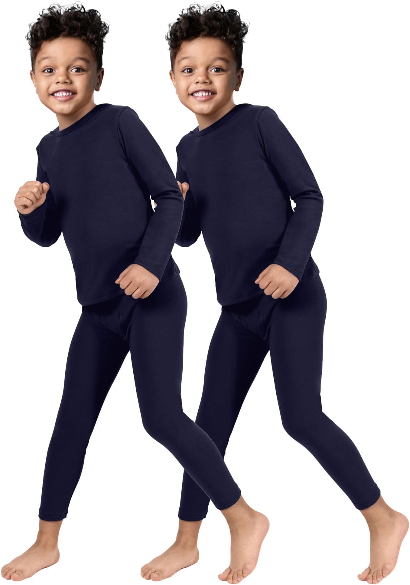 ROCKY Thermal Underwear for Kids, Boys 2 Pack Thermals, Long Johns Underwear, Base Layer for Cold Weather/Skiing - Pack of 2
