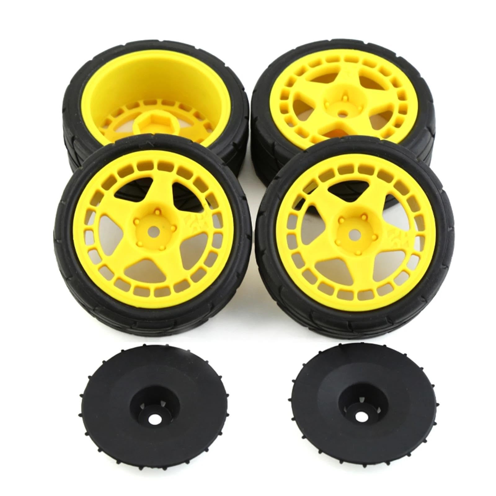 RC Car Pneumatico Ruota Compatibile Con Chevrolet Per C3 Per Tamiya Per TT01 TT02 XV01 TA06 PTG-2 RC Per Pneumatici Per Auto Per Corsa Su Ruote In Plastica Per Pneumatici Da Per Strada Per 1/10(Color2