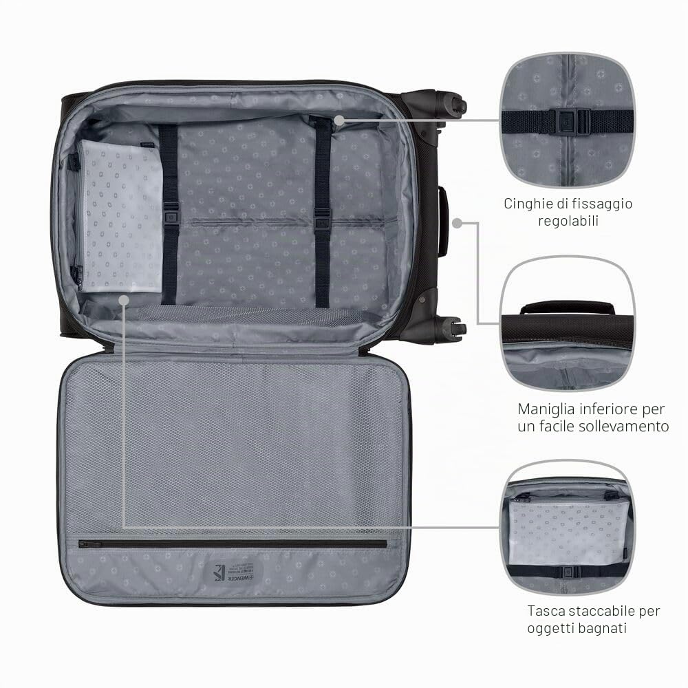 WENGER Sion Trolley in Tessuto, Espandibile, Uomo Donna, Viaggi Vacanze