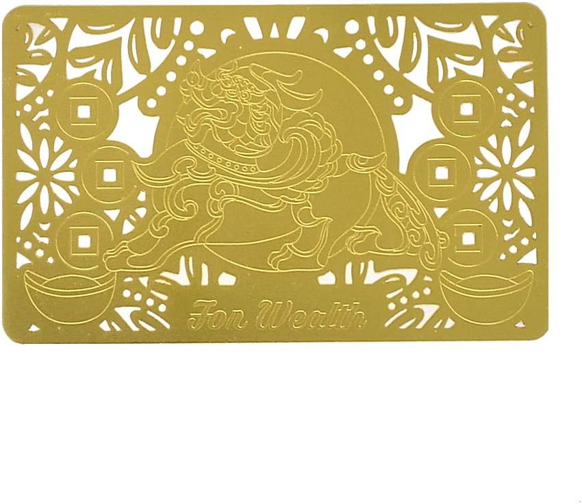 Feng Shui Chi lin/Pi Yao Wealth Golden Card W4277