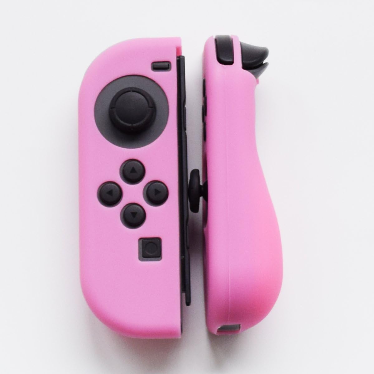 Pandaren Cover Skin Compatible for Nintendo Switch Consoles and Joycon 3in1 Silicone Case with Larger Hand Grip Protector(Pink)(Not for Switch OLED 2021 Model)