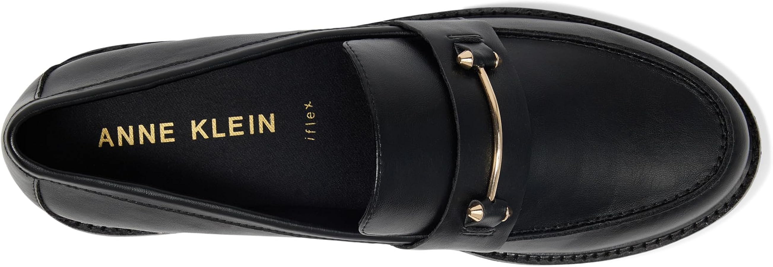 Amazon.com | Anne Klein Women's Loafer Emme, Black Smooth, 5.5