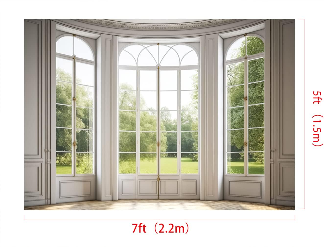 Kate 7x5ft Panel Windows Scenery Backdrop for Photography Indoor White Panel Windows Background Photo Studio Props