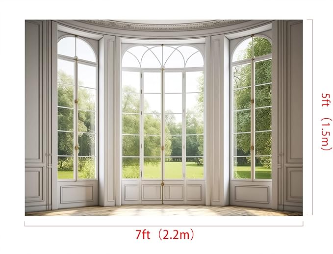 Fondo Fotográfico Kate 7x5ft Panel de Ventanas Blanco miniatura 3