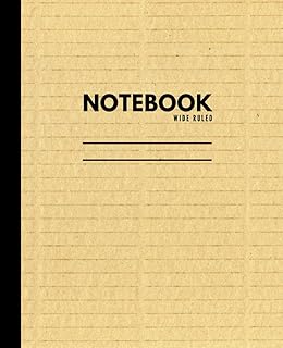 Kraft Cover Composition Notebook Wide Ruled: Craft Cardboard Pattern Notebook College Ruled | Minimalist Journal And Diary For Teens And Adults (100 pages, 7.5x9.25 in)