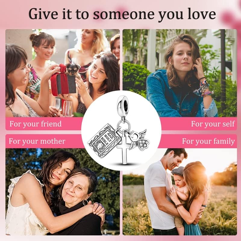 CYCUFF 925 Sterling Silver Charms Suitable for Charm Necklaces, Bracelet Pendants Beads Jewellery Gift for Women Family Friends - Image 5