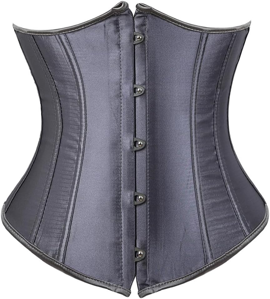 Corset Underbust Women Lace up Halloween Boned Brocade