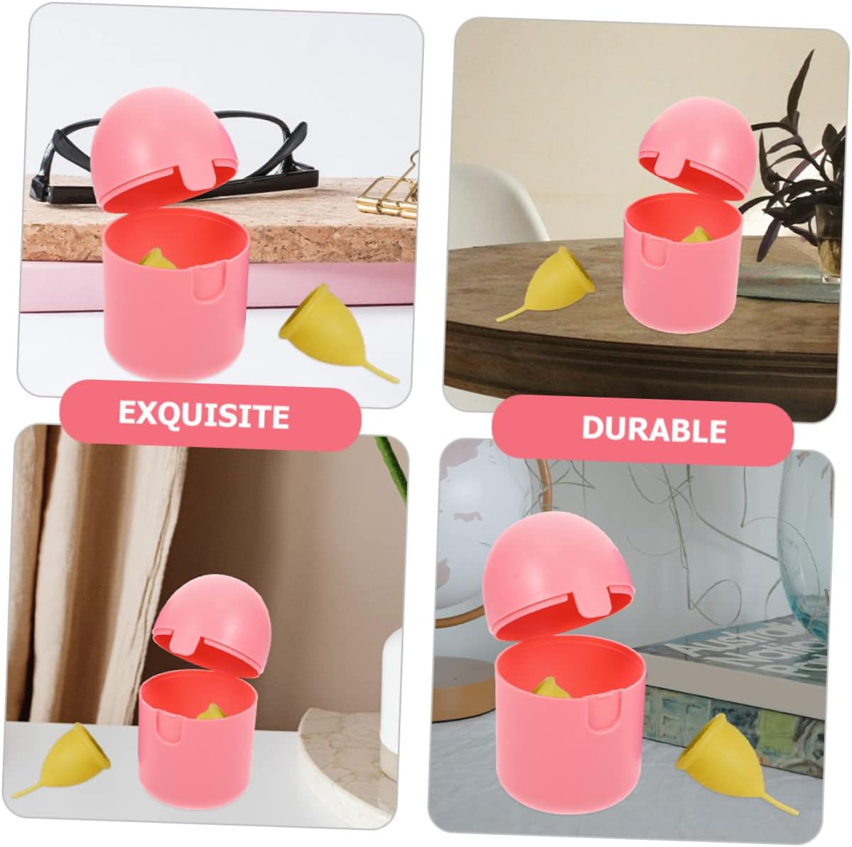 2pcs for Period Cups Women's Storage Box Portable Organizer Microwave Cleaner Reusable Period Holder