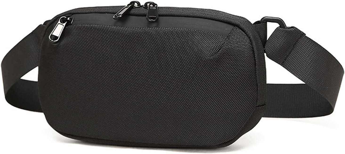 GORELAX Small Fanny Pack for Men Women, Crossbody Sling Chest Pack, EDC Waist Bag Running Hiking Travel (16" to 65" Waist)