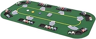 Klappbarer Pokertisch für 8 Spieler, 4-Fach faltbar, rechteckig, grün, Tische, Poker- und Spieltische