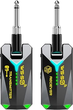 5.8GHz Wireless Guitar System, 8ms Low Latency for Electric Guitar & Bass