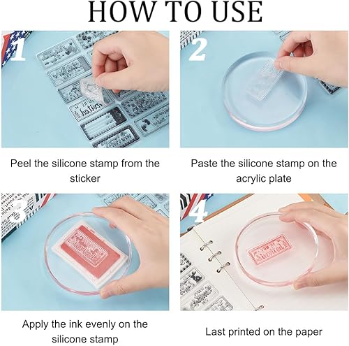 Miniatura 3 de INFUNLY Palabras sellos y troqueles de corte de vacaciones y sellos transparentes para hacer tarjetas, bricolaje, álbumes de recortes, decoración de