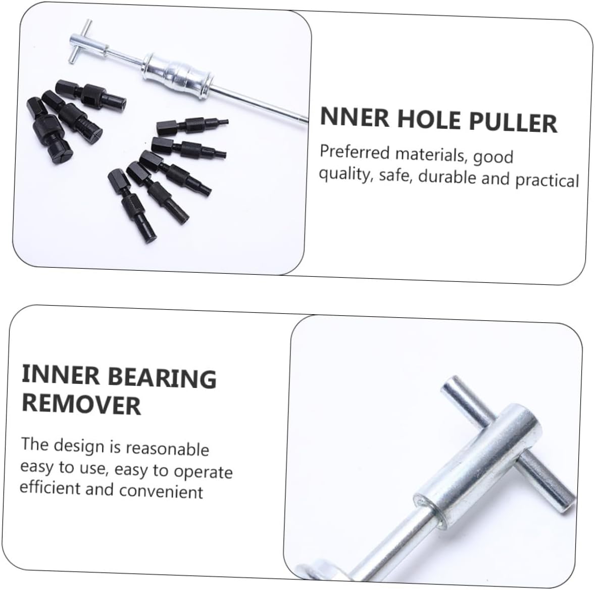 9pcs Inner Bearing Puller and Extractor Set with Slide Hammer Attachments for Auto Repair, Bearing Tool Kit for Mechanics and Dent Repair