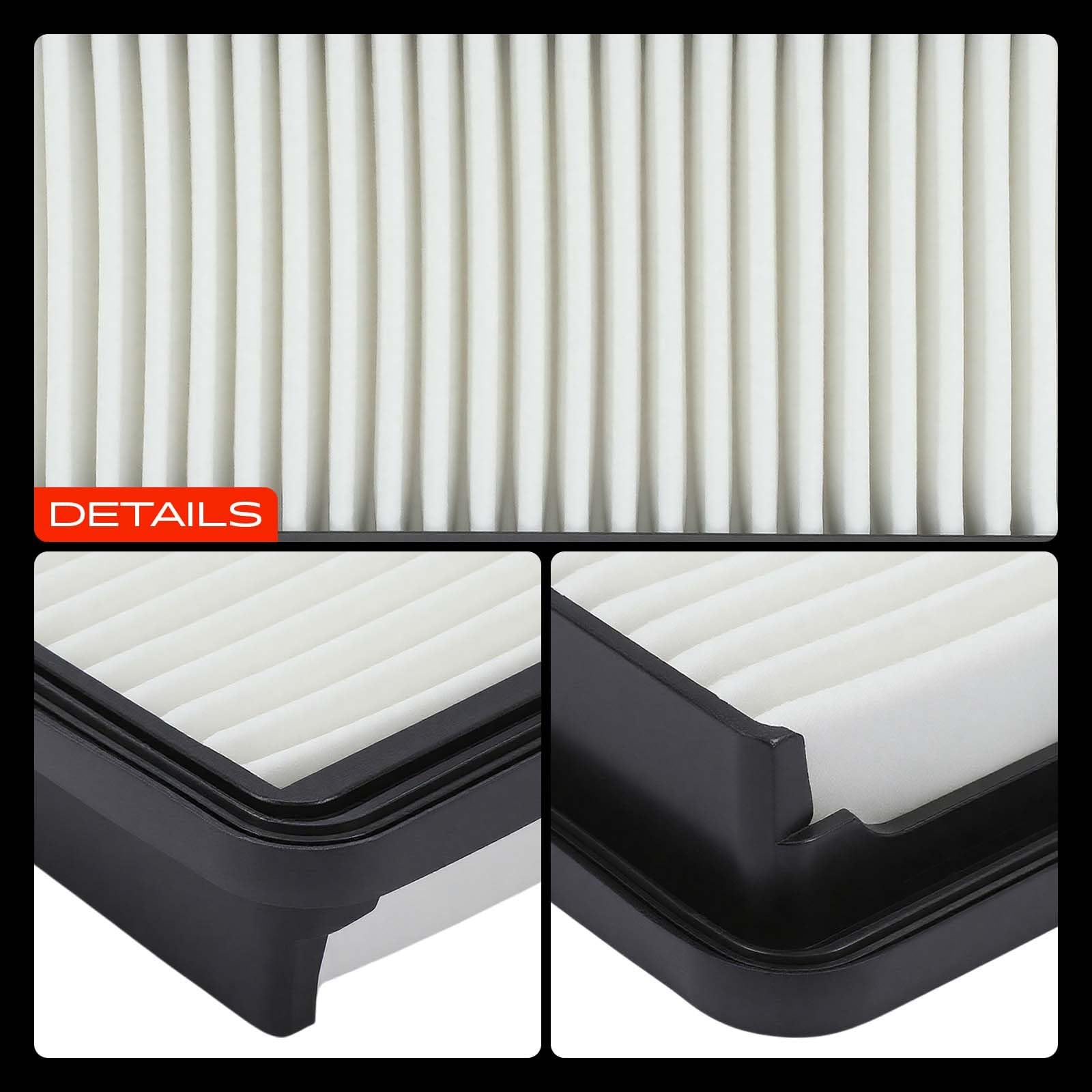 WIAONE A-premium - Filtro de aire para motor compatible con Hyundai. Azera, Santa Fe, Sonata y Kia Optima, Sorento, 2010-2017, panel rígido, repuesto # CA10881, CAP10881