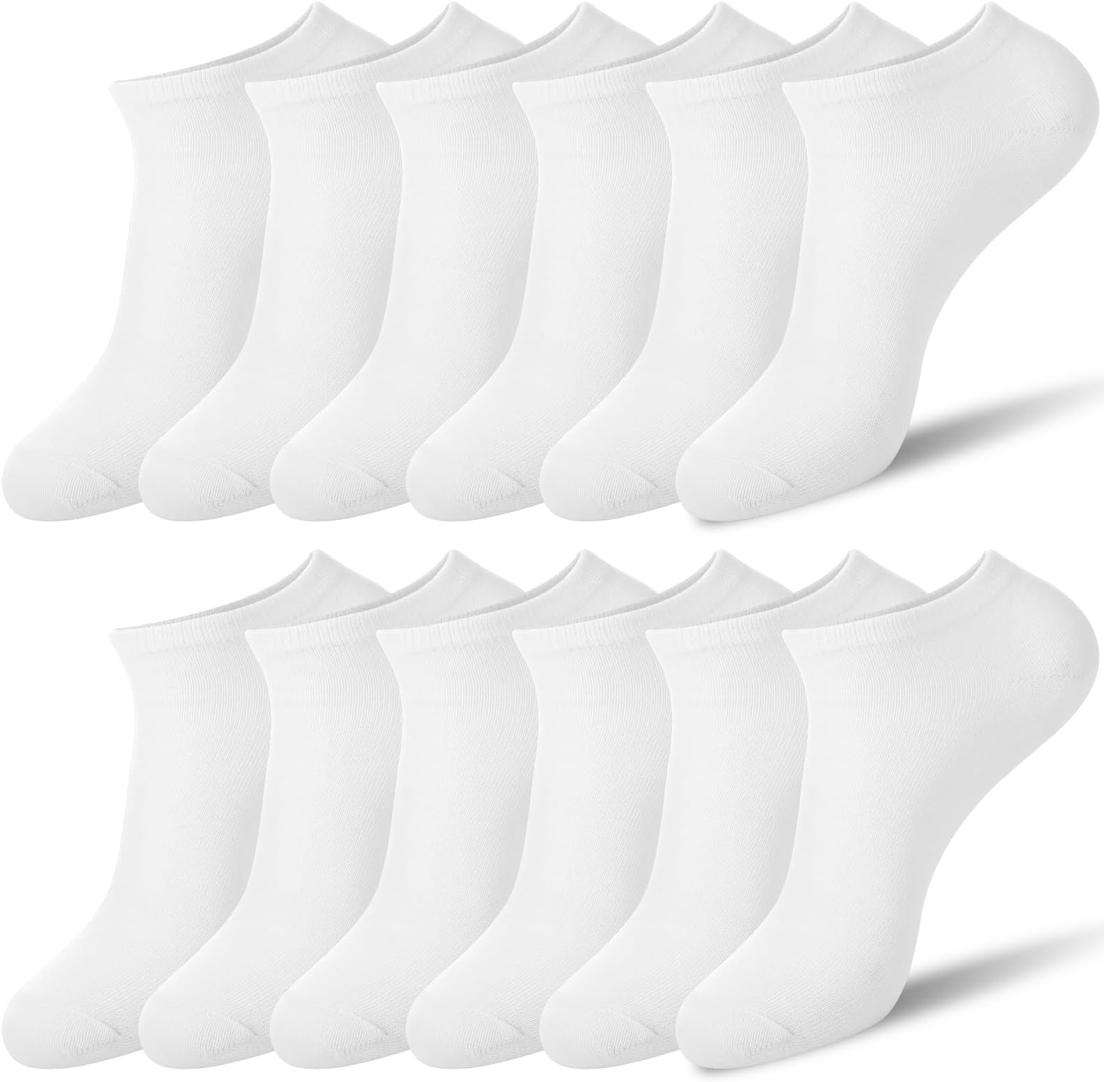 10 Pairs Mens Trainer Socks No Show Ankle Socks Invisible Low Cut Cotton Sock Breathable Summer Sports Running Sock for Men, Size 6-10