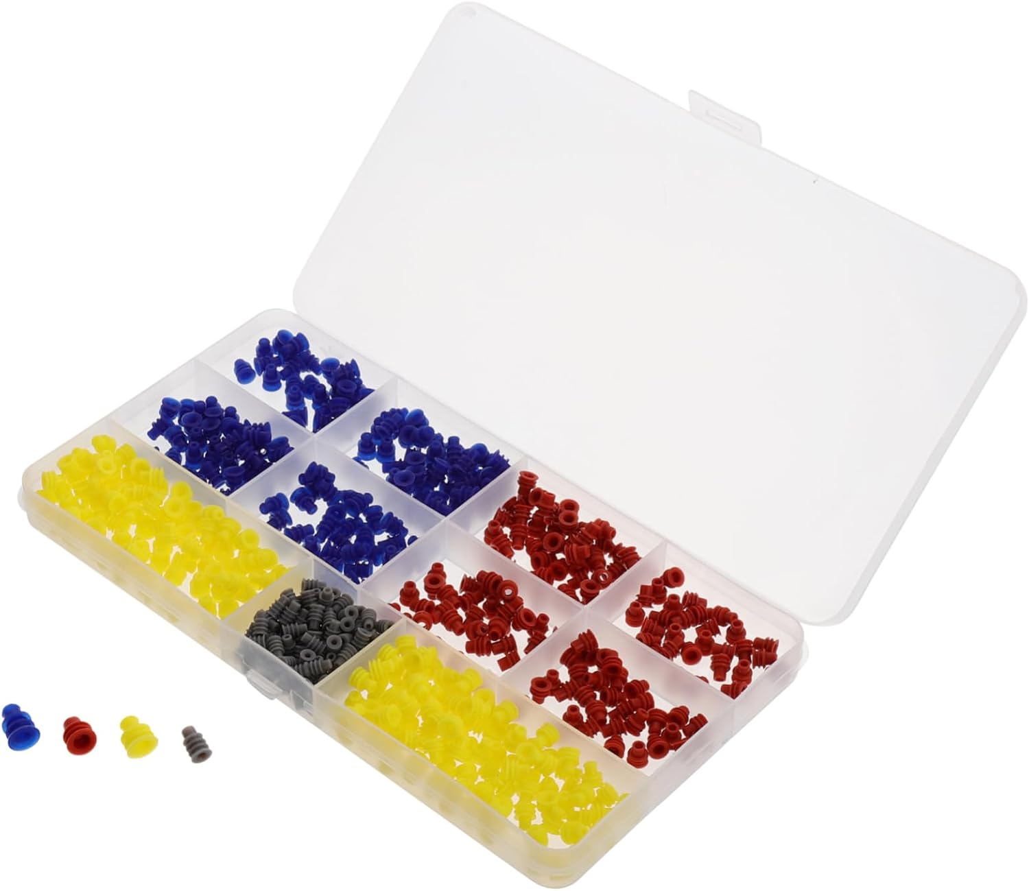 Cabilock 600pcs Silicone Sealing Plugs Shaped Connectors for Auto Wire Harness Terminal Connector