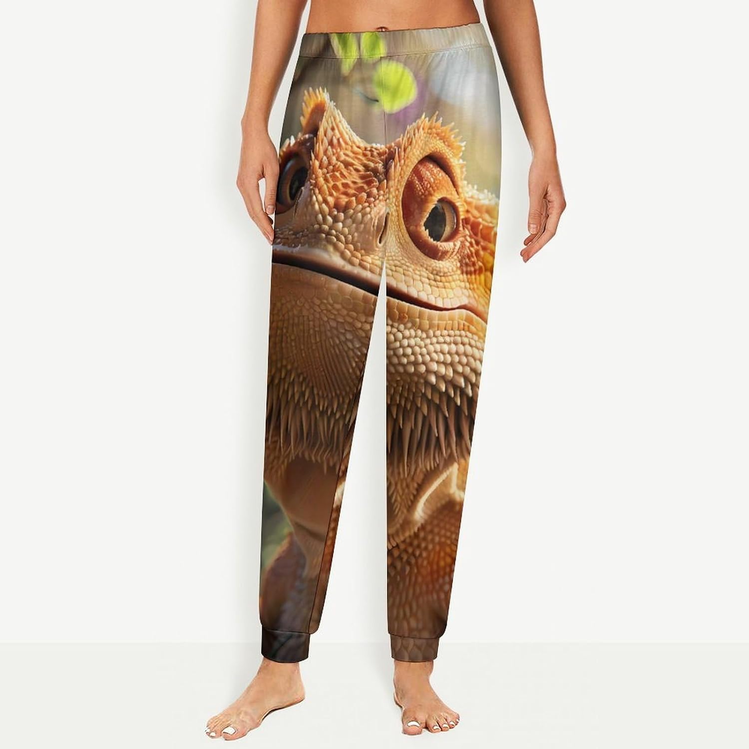 Fierce Bearded Dragon Lizard Soft Women Pajamas Pants Long Lounge Bottoms Pant Sleepwear Nightwear Pjs
