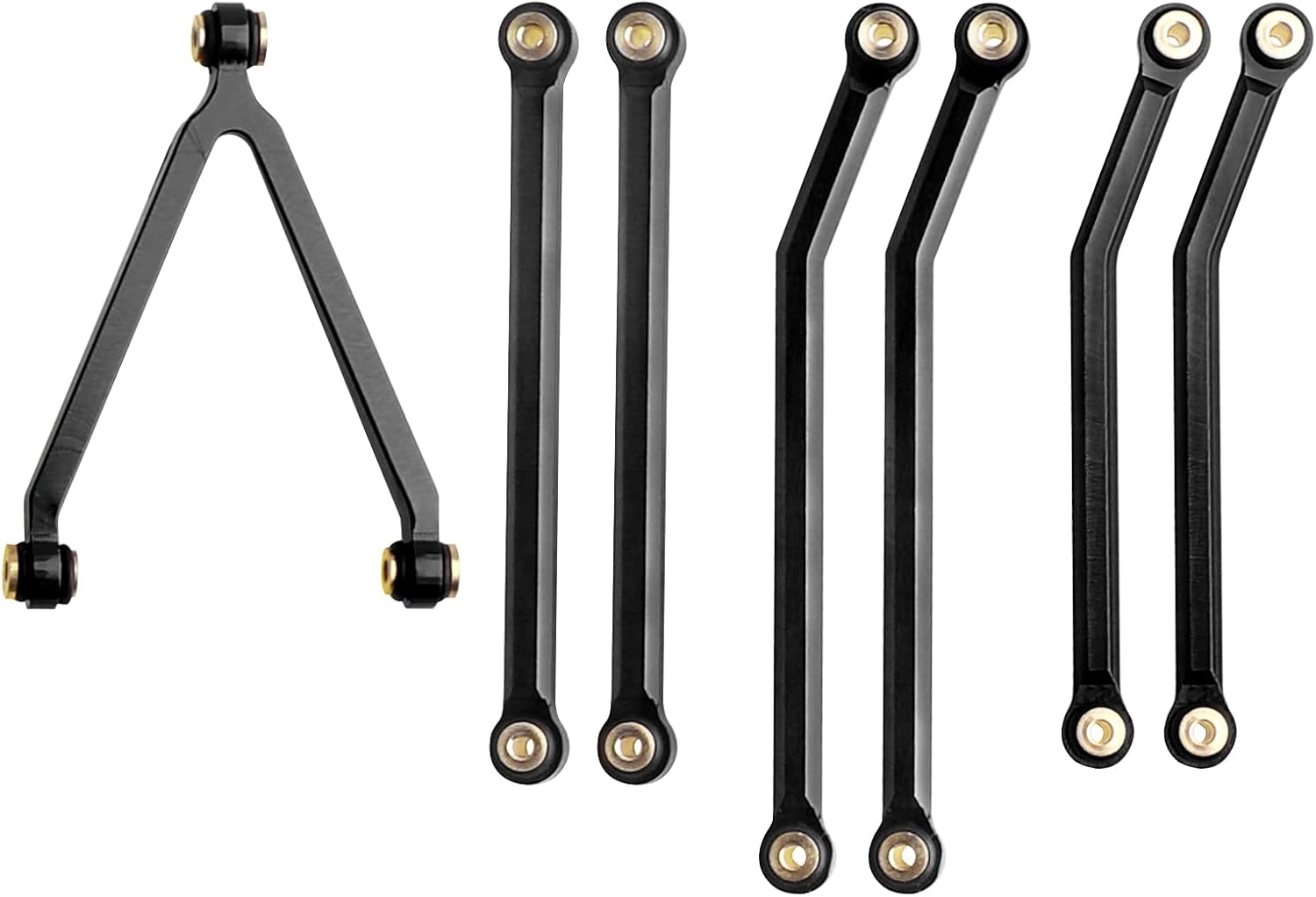 High Clearance Chassis Links Set for SCX24 Bronco JLU C10 AXI00001 AXI00002 Axial 1/24 RC Crawler Car (Black)