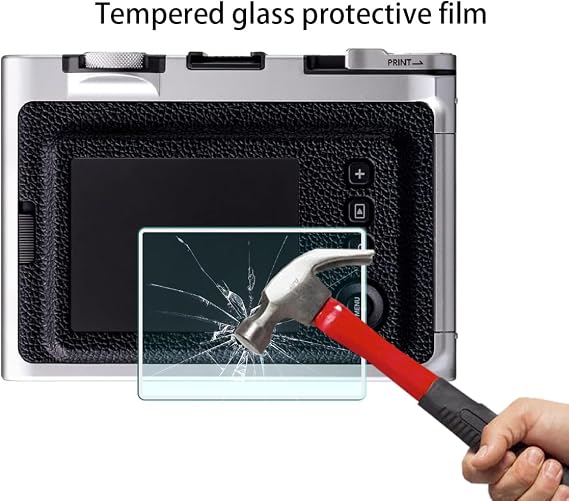 Lens Cap + Screen Protector for Fujifilm Instax Mini EVO Instant Camera(for Accessories),LCD + Lens PET Flim+Aluminum Mini Fuji Evo Lens Cover with Flocking Internal