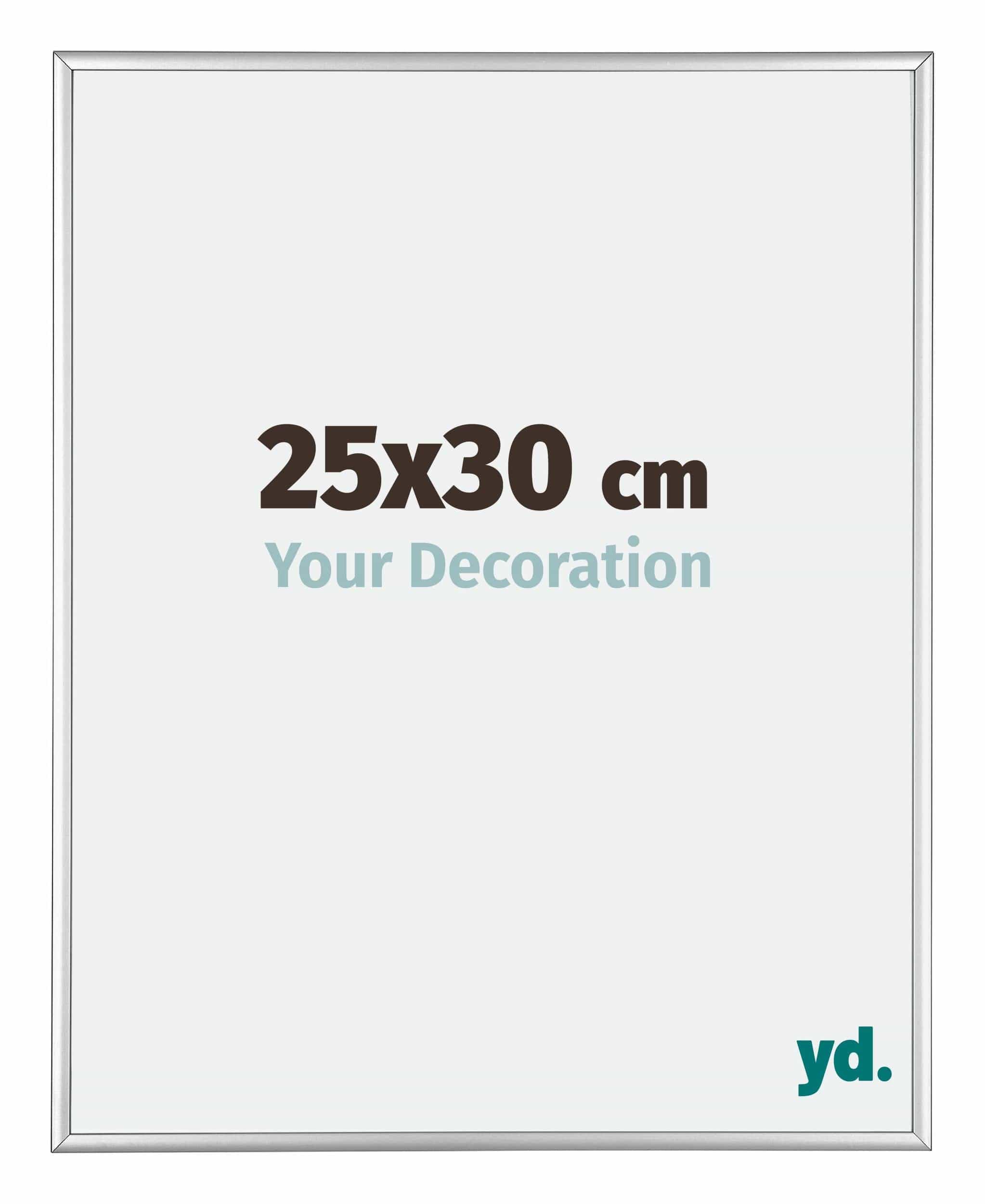 Your Decoration - Picture Frame 25x30 cm - Silver High Gloss - Decorative Wall Frame in Aluminium with Antireflection - Frame 25x30 - Kent — image 1