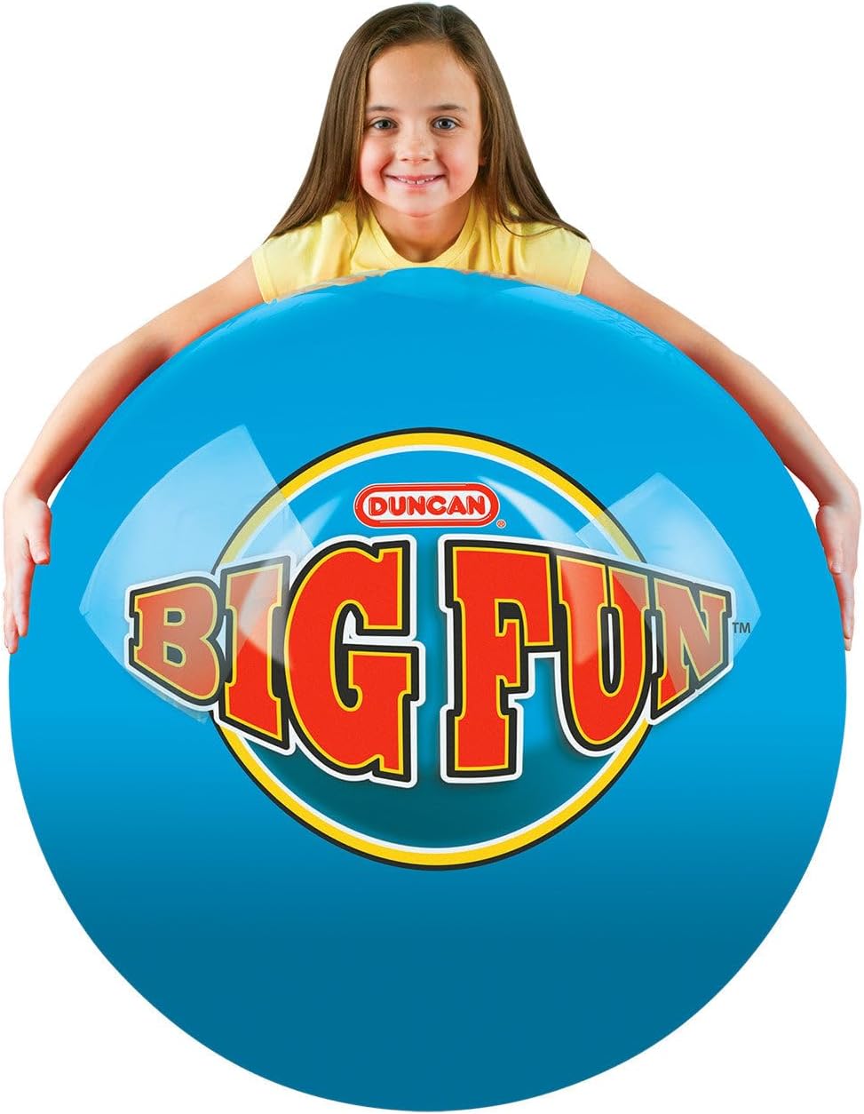 Duncan 3673XW Mega Bounce [Blue/Red] - XL, 100 in. Circumference, Inflatable Rubber Ball with Foot Pump, Outdoor Toys and Games