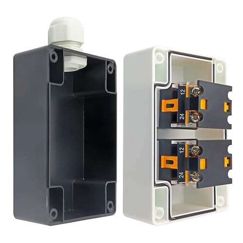 Miniatura 3 de Nxtop Interruptores momentáneos verdes del pulsador, caja momentánea 440V 10A de la estación del botón del interruptor de la cabeza roja de la seta